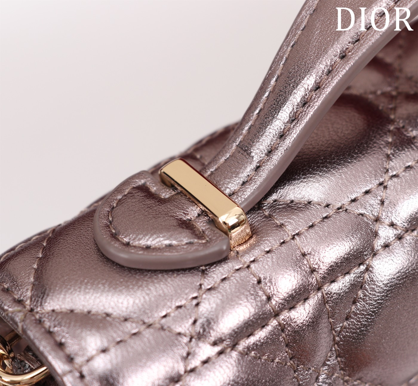 My Dior Mini Bag Silver Cannage Lambskin